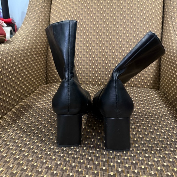 Eloquii Lola Black Faux Leather Heeled Booties, size 13W - Picture 8 of 9